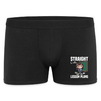 STRAIGHT OUTTA PLANS DE COURS - CADEAU POUR L’ENSEIGNANT - Boxer Homme - noir - Devant