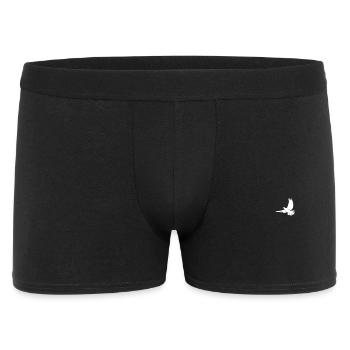 Colombe blanche Colombe de la paix Silhouette Pocket Design - Boxer Homme - noir - Devant