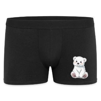 Illustration d’ours polaire – Motif d’animal arctique - Boxer Homme - noir - Devant