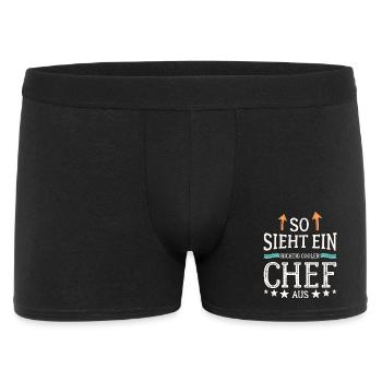 So sieht ein richtig cooler Chef aus - Männer Boxer Shorts - Schwarz - Vorne
