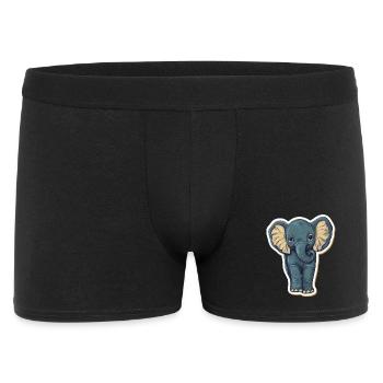 Cute elephant – gift idea for animal lovers - Men's Boxer Shorts - black - Front