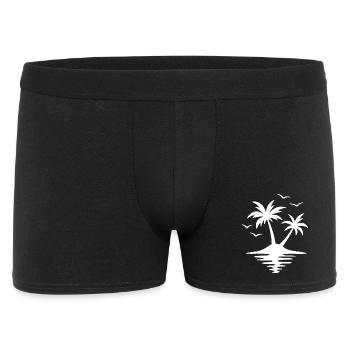 Tropical Sunset Palm Silhouette - Men's Boxer Shorts - black - Front