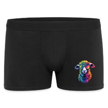 Sheep Lamb Sheep Domestic Sheep Shepherd Sweet Sheep - Men's Boxer Shorts - black - Front