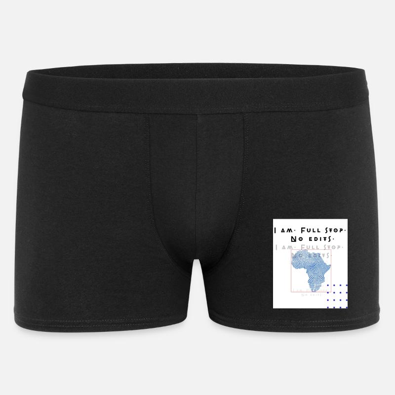 I am.Full stop.No edits - Männer Boxer Shorts - Schwarz