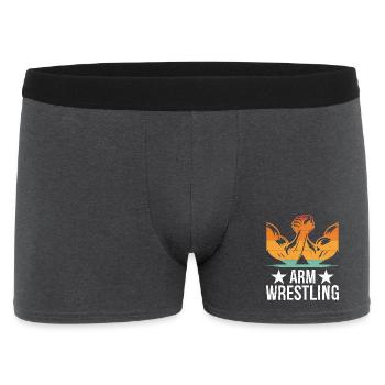 Arm Wrestling Tee - Men's Boxer Shorts - charcoal grey - Front
