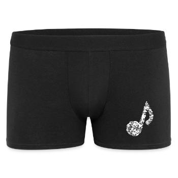 Waldhorn Musiknote - Männer Boxer Shorts - Schwarz - Vorne