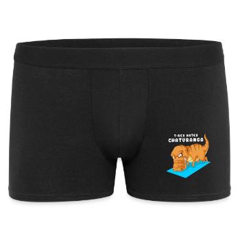 T-Rex Yoga Chaturanga Illustration - Men's Boxer Shorts - black - Front