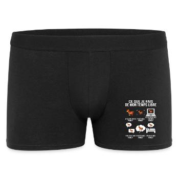 Ce que je fais de mon temps libre Poney - Boxer Homme - noir - Devant