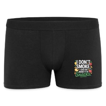 Je ne fume pas J’économise mon argent Collations Non-fumeur - Boxer Homme - noir - Devant