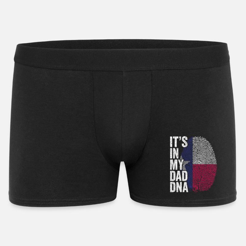 Drapeau Texas Empreinte Papa Texan - Boxer Homme - noir