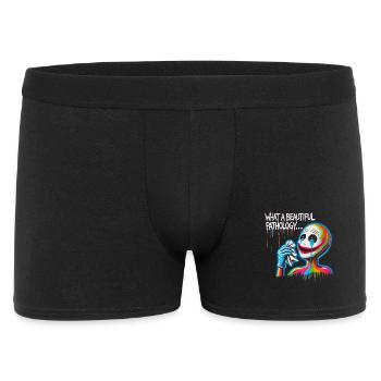 Clown arc-en-ciel endossant la pathologie - Boxer Homme - noir - Devant