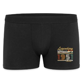 September 1951 Vintage Geburtstagsgeschenk - Männer Boxer Shorts - Schwarz - Vorne