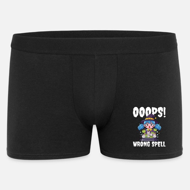 OOOPS! WRONG SPELL - WITCH HALLOWEEN - Men's Boxer Shorts - black