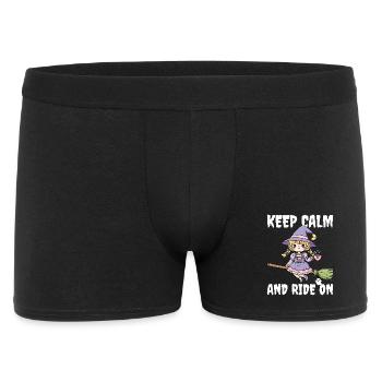 KEEP CALM AND RIDE ON - WITCH HALLOWEEN - Men's Boxer Shorts - black - Front