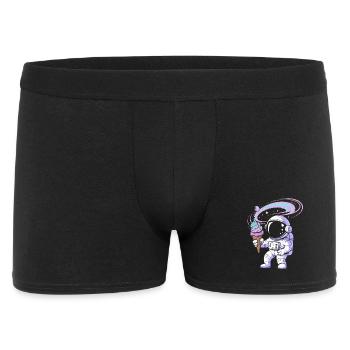 Weltraum-Astronaut mit Eis - Men's Boxer Shorts - black - Front