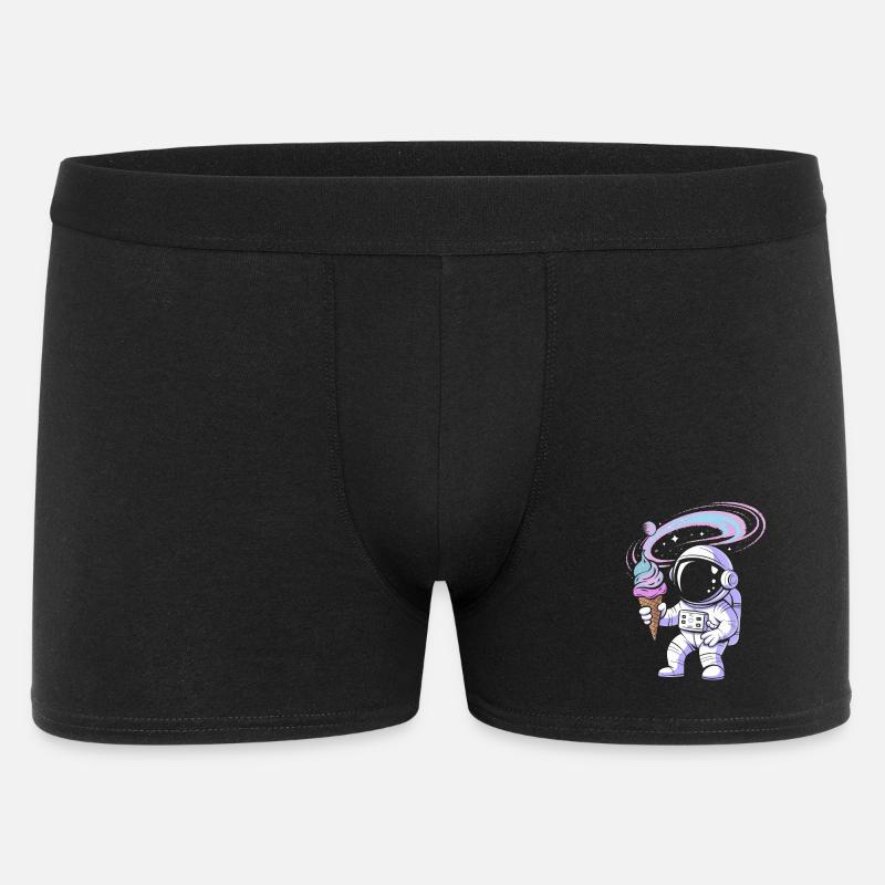 Weltraum-Astronaut mit Eis - Männer Boxer Shorts - Schwarz