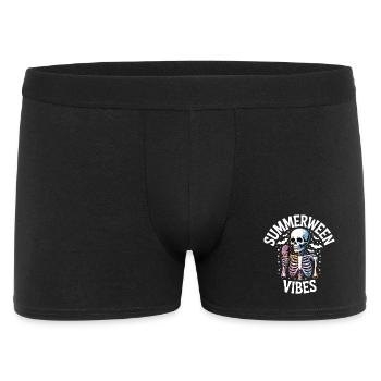Summerween Skelett Vibes T-Shirt - Männer Boxer Shorts - Schwarz - Vorne