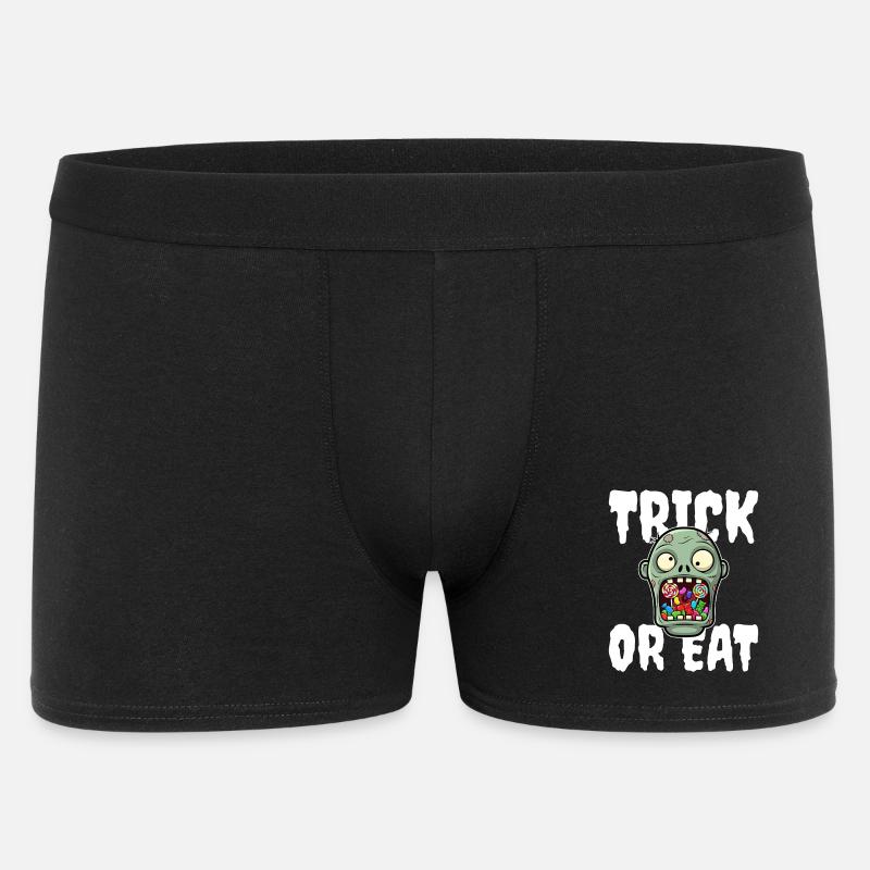 SÜSSES ODER ESSEN - ZOMBIE HALLOWEEN - Männer Boxer Shorts - Schwarz