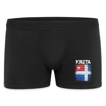 Crete Flag Art Print - Men's Boxer Shorts - black - Front