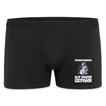 Mallorca NÄHER KOMMEN AUF EIGENE GEFAHR Lustig - Männer Boxer Shorts - Schwarz - Vorne