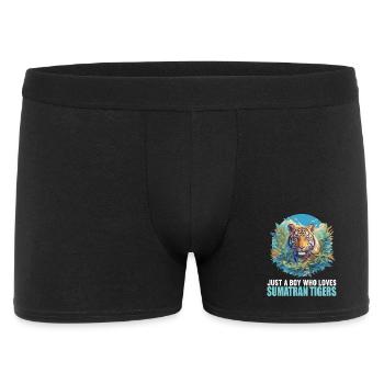 Sumatra-Tiger - Männer Boxer Shorts - Schwarz - Vorne