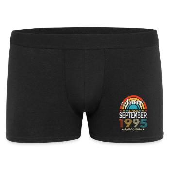 Septembre 1995 Vintage Rétro Anniversaire - Boxer Homme - noir - Devant
