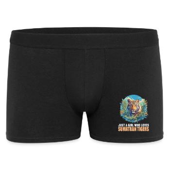 Sumatra-Tiger - Männer Boxer Shorts - Schwarz - Vorne