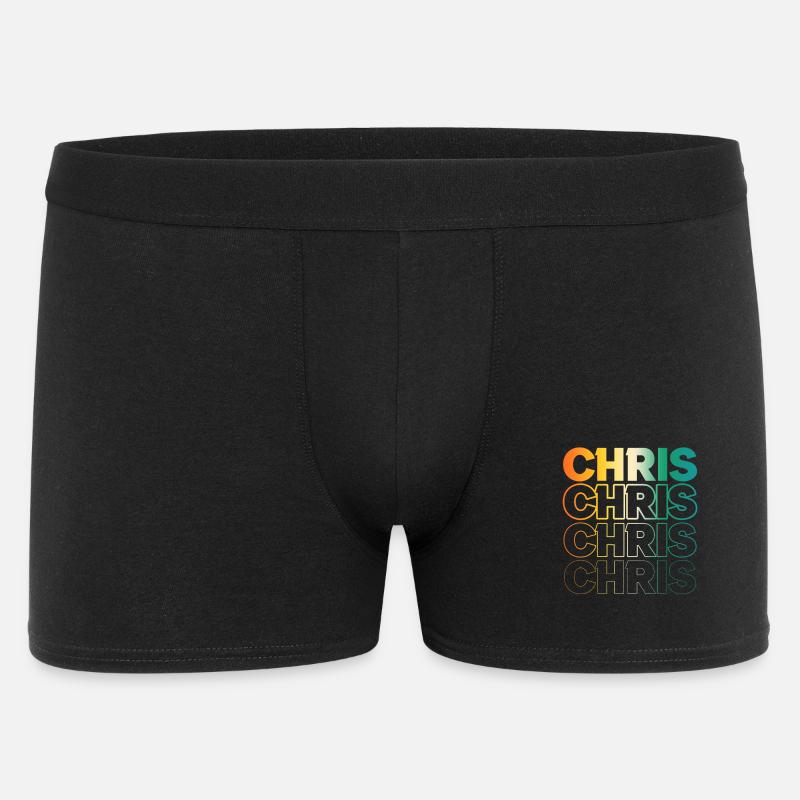 Chris Christian Christoph Christopher - Männer Boxer Shorts - Schwarz