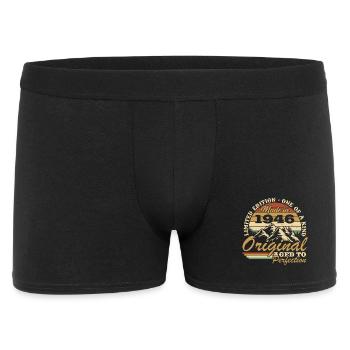 80 Years 1946 Vintage Retro Anniversary - Men's Boxer Shorts - black - Front