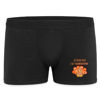 Dinde Thanksgiving Humor Adorable - Boxer Homme - noir - Devant
