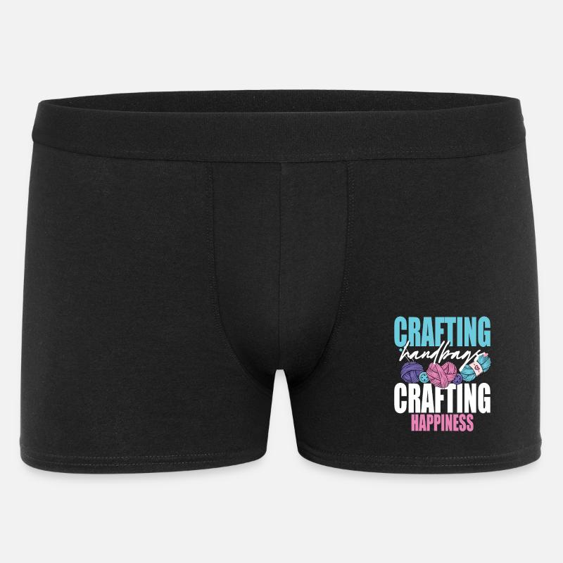 Häkeln Stricken - Männer Boxer Shorts - Schwarz