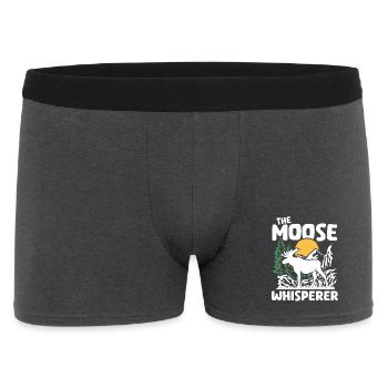 Moose Nature Silhouette Design - Männer Boxer Shorts - Anthrazit - Vorne