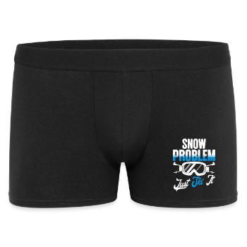 Ski Skieur Wintersport Problème De Neige - Boxer Homme - noir - Devant
