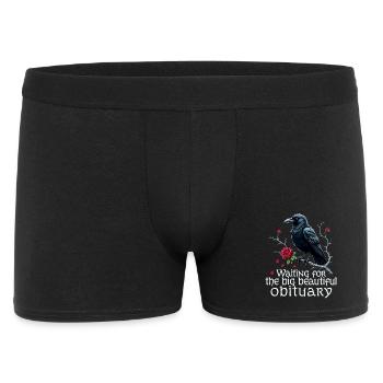 Black Raven with Roses and Skull - Men's Boxer Shorts - black - Front