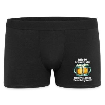 Chopes à bière avec inscription humoristique 60e anniversaire - Boxer Homme - noir - Devant