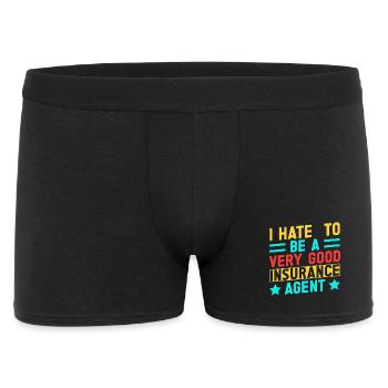 Conception de devis d’agent d’assurance humoristique - Boxer Homme - noir - Devant