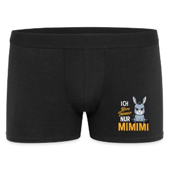 Ich Höre Immer Nur Ein Mimimi Esel - Männer Boxer Shorts - Schwarz - Vorne