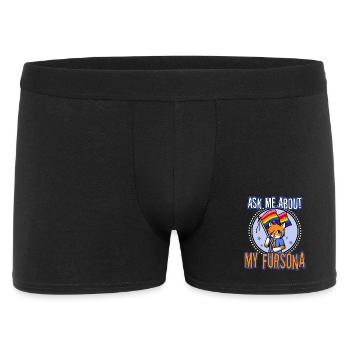 Ask me about my Fursona - Men's Boxer Shorts - black - Front