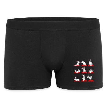 Mignon bouledogue français yoga poses drôle chien amoureux des - Boxer Homme - noir - Devant