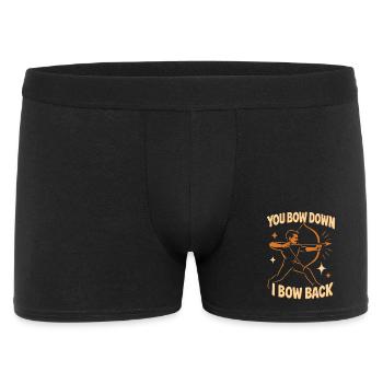 Lustiger Bogenschütze You Bow Down I Bow Back - Männer Boxer Shorts - Schwarz - Vorne