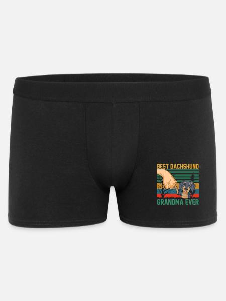 Bestes Dackel-Oma-Design aller Zeiten - Männer Boxer Shorts - Schwarz
