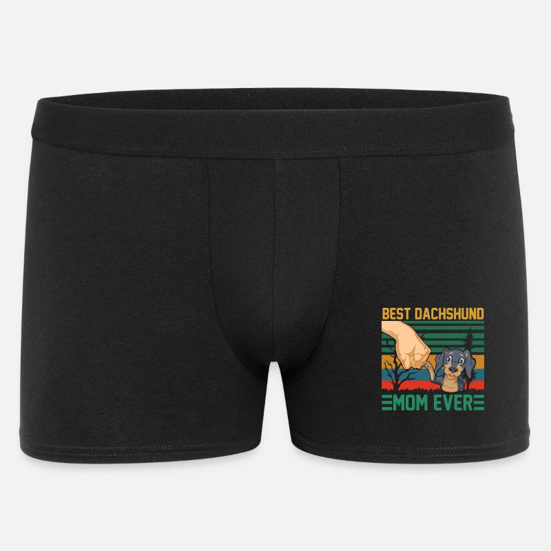 Beste Dackelmutter aller Zeiten - Männer Boxer Shorts - Schwarz