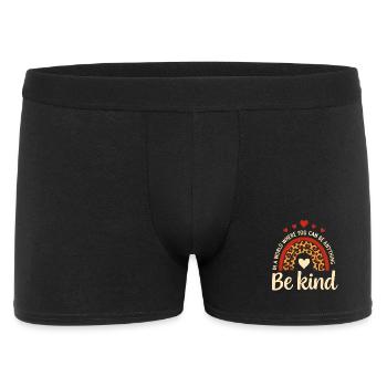 T-shirt orange « Unity Day » | T-shirt arc-en-ciel « Be Kind » - Boxer Homme - noir - Devant