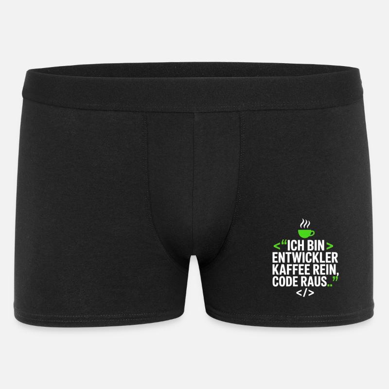 Developer Coffee Saying - Men's Boxer Shorts - black
