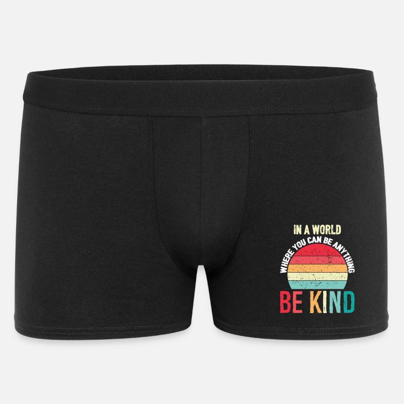 In-A-World-Where-You-Can-Be-Anything-support-Ki - Männer Boxer Shorts - Schwarz