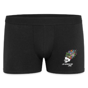 Freedom Flowers Skull - Men's Boxer Shorts - black - Front