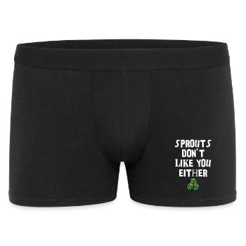 Humorvolles Sprossen Zitat T-Shirt Design - Männer Boxer Shorts - Schwarz - Vorne