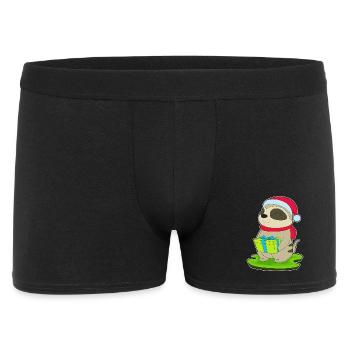 Meerkat Christmas Christmas Hat - Men's Boxer Shorts - black - Front