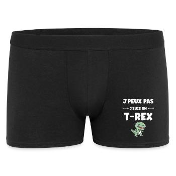 Humorvoller T-Rex für Dinosaurierliebhaber - Männer Boxer Shorts - Schwarz - Vorne