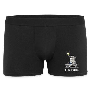 Thinking Sheep - Freedom - Men's Boxer Shorts - black - Front